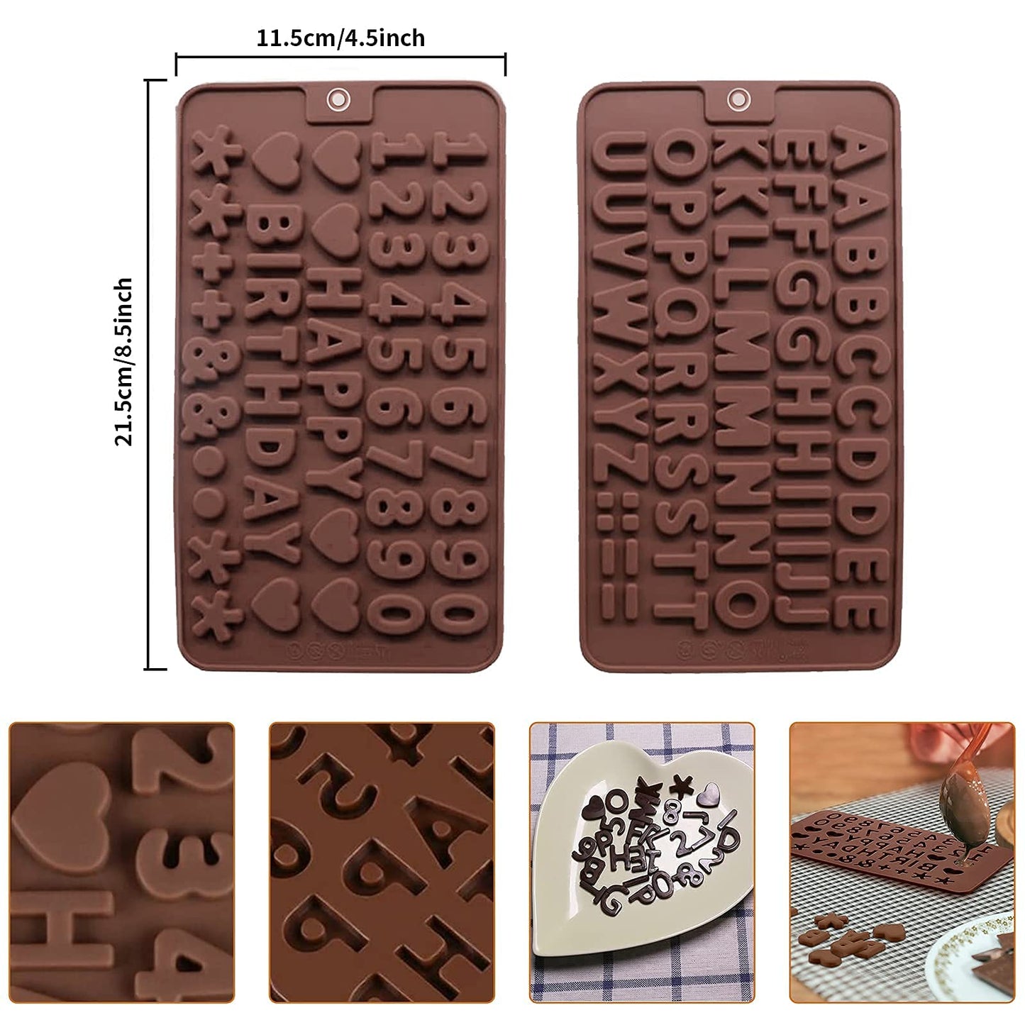 Heart Shaped Chocolate Mold Set Includes Round Cylinder Candy Mold,Cavities Heart Mold,Piping bag,Wood Hammer,Chocolate Bomb Mold,Diamond Mousse Cake Mold Tray