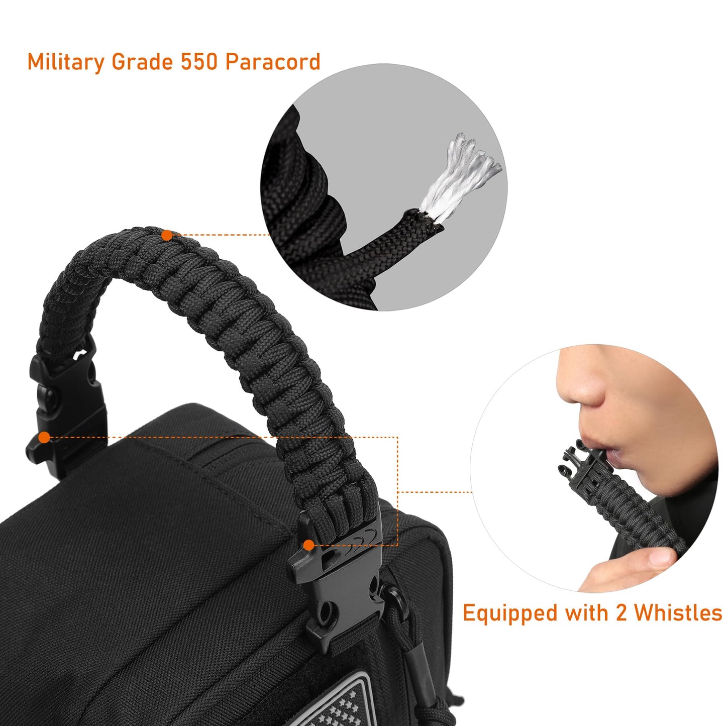 Lemubeane Tactical Toiletry Bag for Men Dry Wet Separate Dopp Kit Travel Hygiene Bag EDC Utility Tool Molle Pouch Mens Shaving Kit Travel shower Bags (Black)