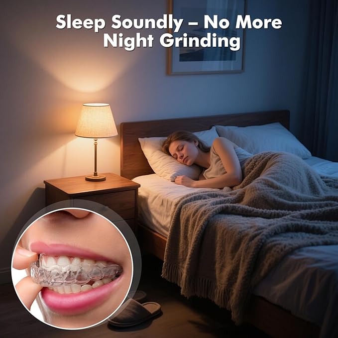 Custom Clear Mouth Guard for Nighttime Teeth Grinding & Clenching – Comfortable Night Guard for Adults & Teens, BPA-Free Bite Guard for Sleep