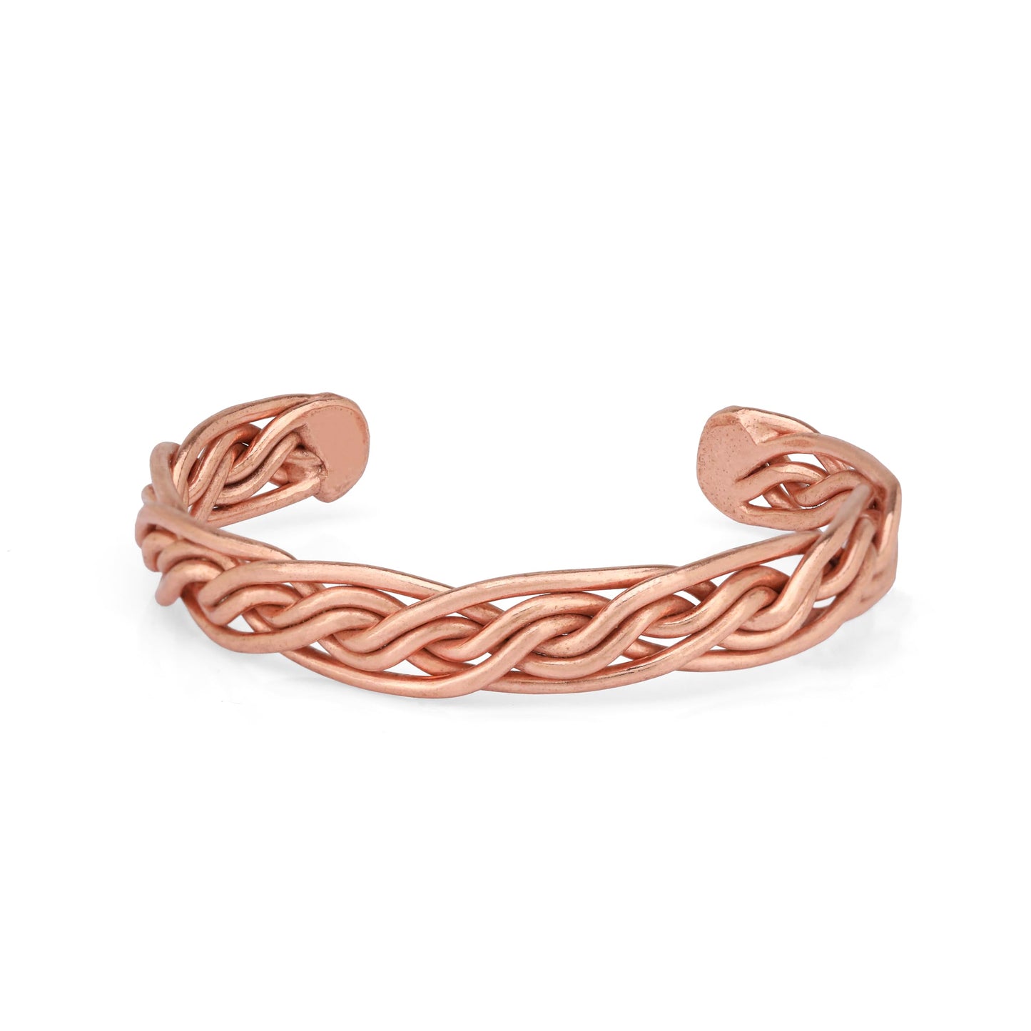 tunarts Handmade Elegant Copper Bracelet for Women and Men-Pure Copper Bracelet for Pain Relief-Adjustable,Thickest,Twisted Copper Wire Bracelet (red intricate-small)