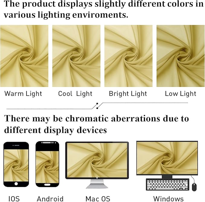 Lecloud Yellow Sheer Curtains 54 Inch Length 2 Panels, Light Filtering Voile Curtain Drapes for Kitchen Bedroom Small Windows, Dual Rod Pocket Living Room Elegant Decor Curtains, 40 W x 54 L Inches