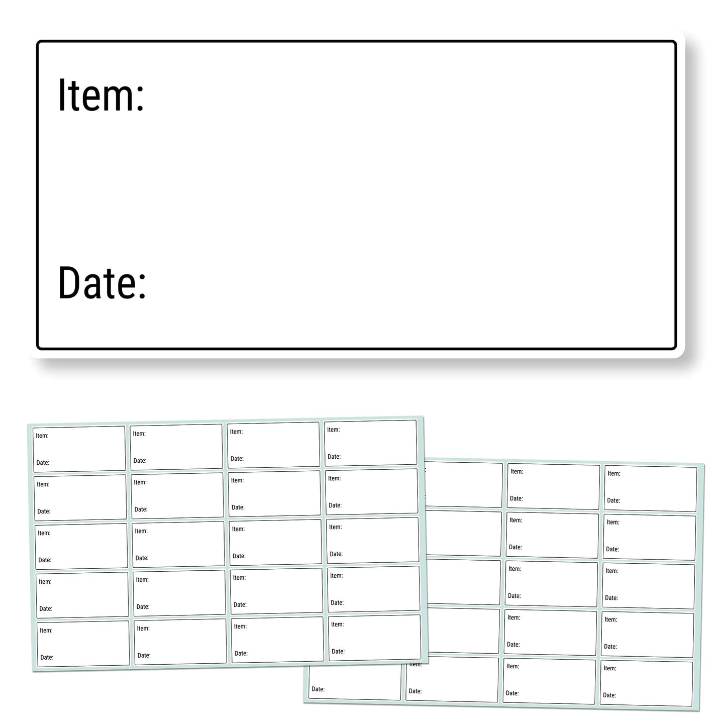 1500 Pack, 2" x 1", Removable Food Storage Freezer Date Labels Stickers