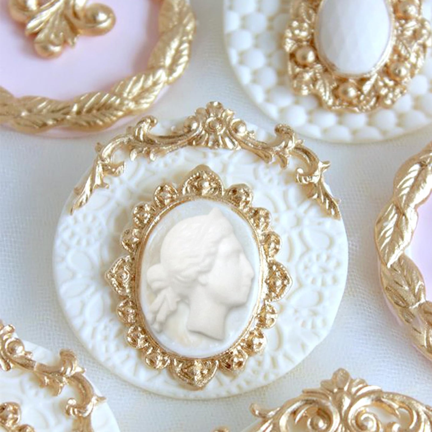 Baroque Style Silicone Molds 2-Count Plaque and Object Labels for Crafts