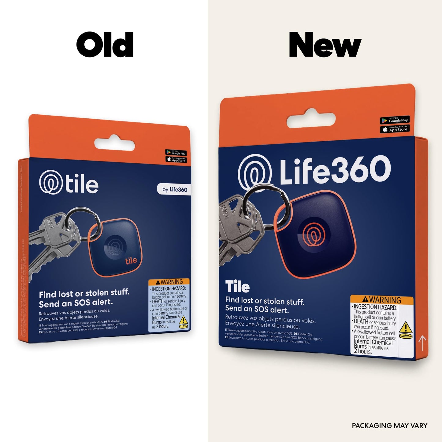 Life360 Tile - Bluetooth Tracker, Keys Finder and Item Locator for Keys, Bags and More. Phone Finder. Both iOS and Android Compatible. 1-Pack (Navy Blaze)