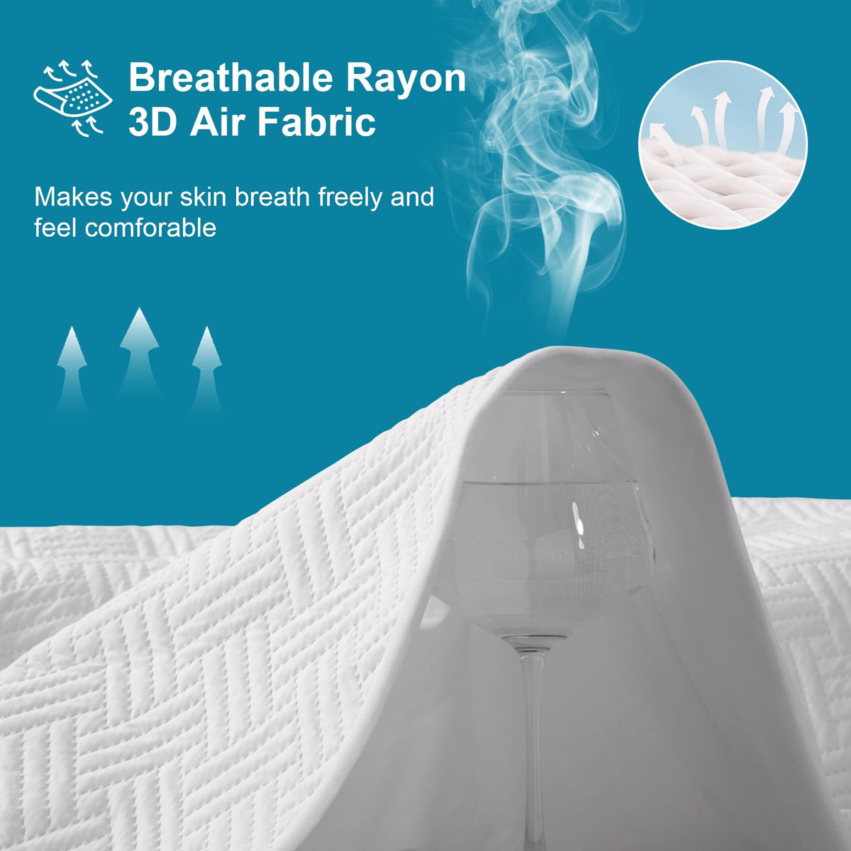 Waterproof King Size Mattress Protector with Deep Pockets