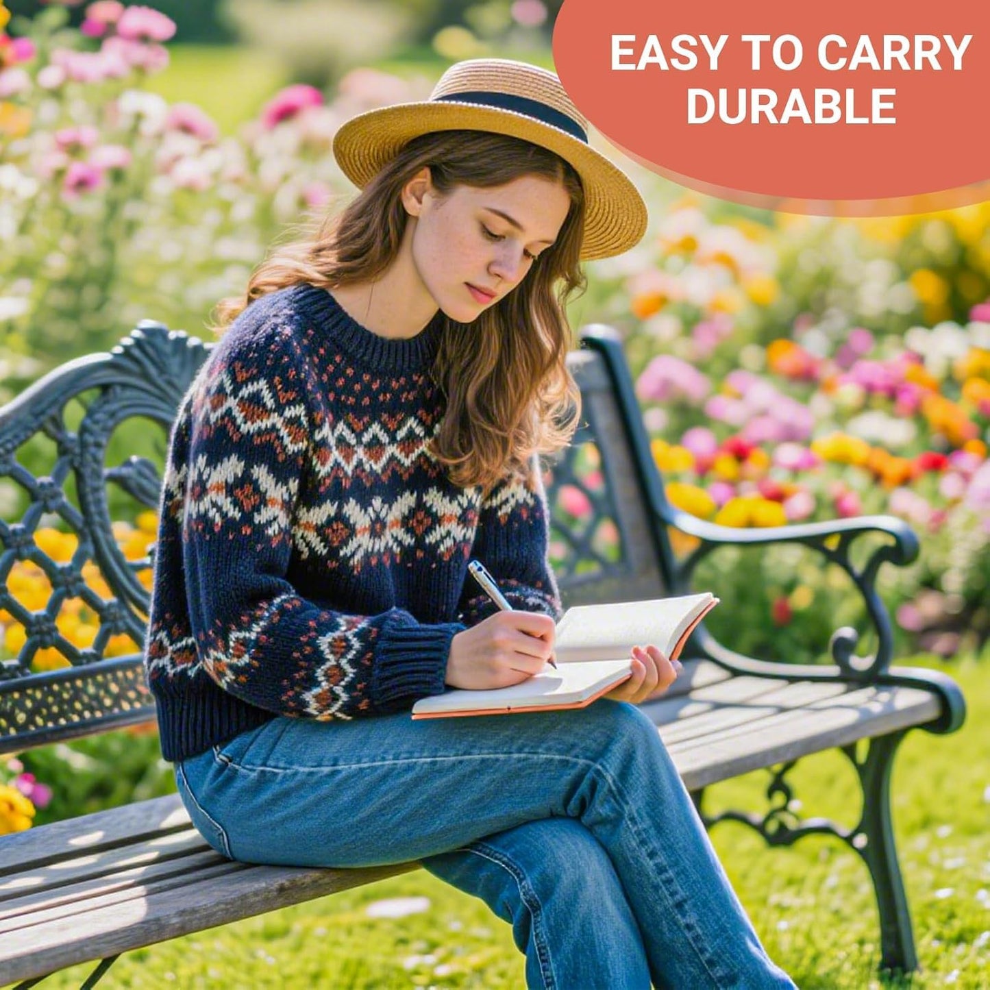 Refillable Journal Travelers Notebook - 7.8 x 4.7 Travel Diary made of PU leather, with 5 Inserts, add 2 Pens and pen Holder and Binder Clip and Transparent Card insertion bag with storage case (2 sets)