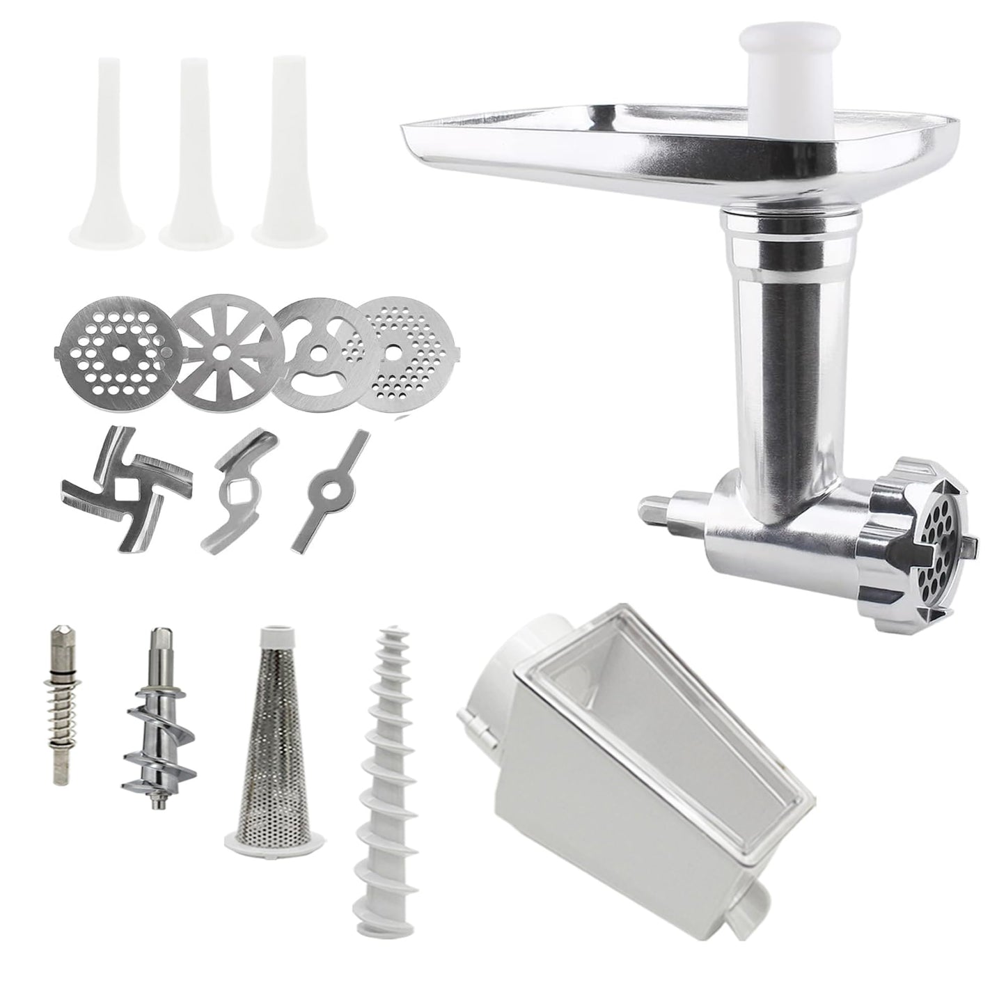 Replacement 3in1 Fruit & Vegetable Strainer Attachment Set - Includes Food Grinder Attachment and KN12AP Citrus Juicer Attachment Pack Juicer Attachment,Compatible with All KitchenAid Stand Mixers