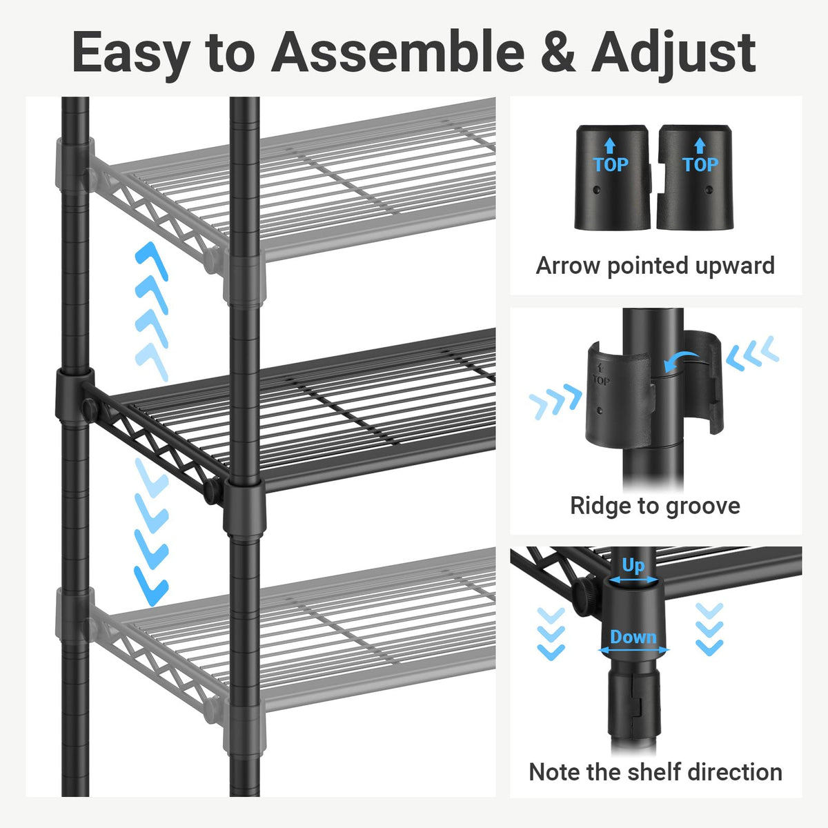 V7S Portable Closet for Hanging Clothes Heavy Duty Rack with Shelves