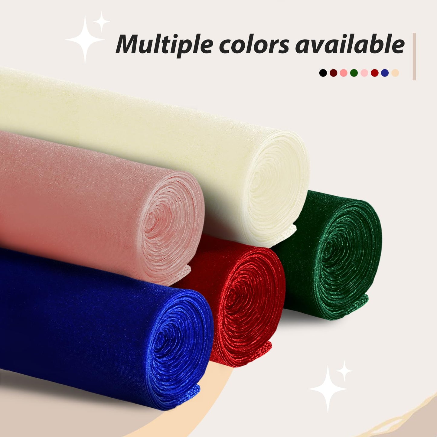 KKJIAF Hunter Green Stretch Velvet Fabric 60 Inch Wide, 5 Yard Soft Stretchy Fabric for Sewing Clothes, Apparel, Costume, Crafts - 90% Polyester 10% Spandex