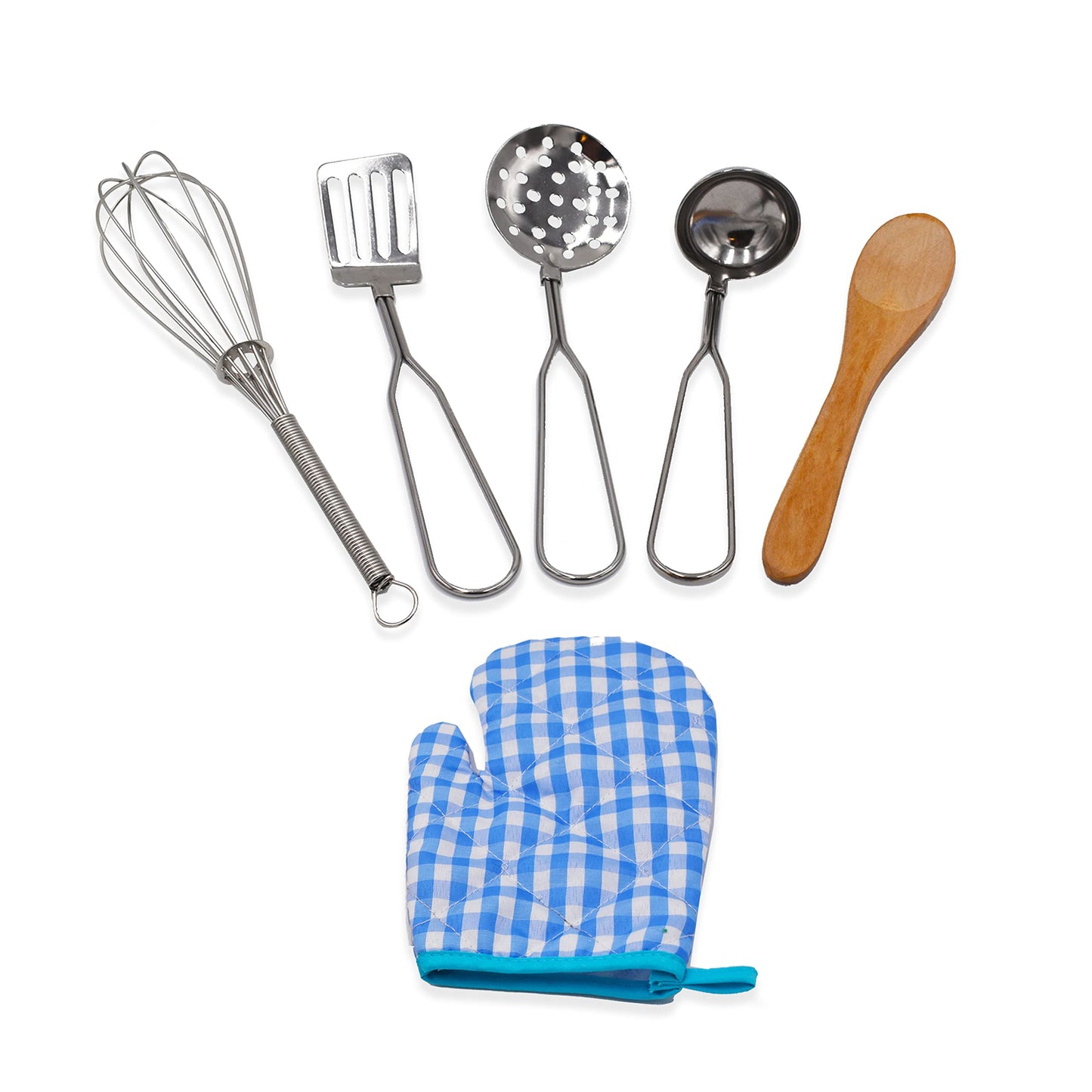 PopOhVer Deluxe Pots & Pans Set - 12 Piece Stainless Steel Play Kitchen Set - Realistic Looking Cookware for Imaginative Role Play - Great for Young Boys and Girls Ages 3+