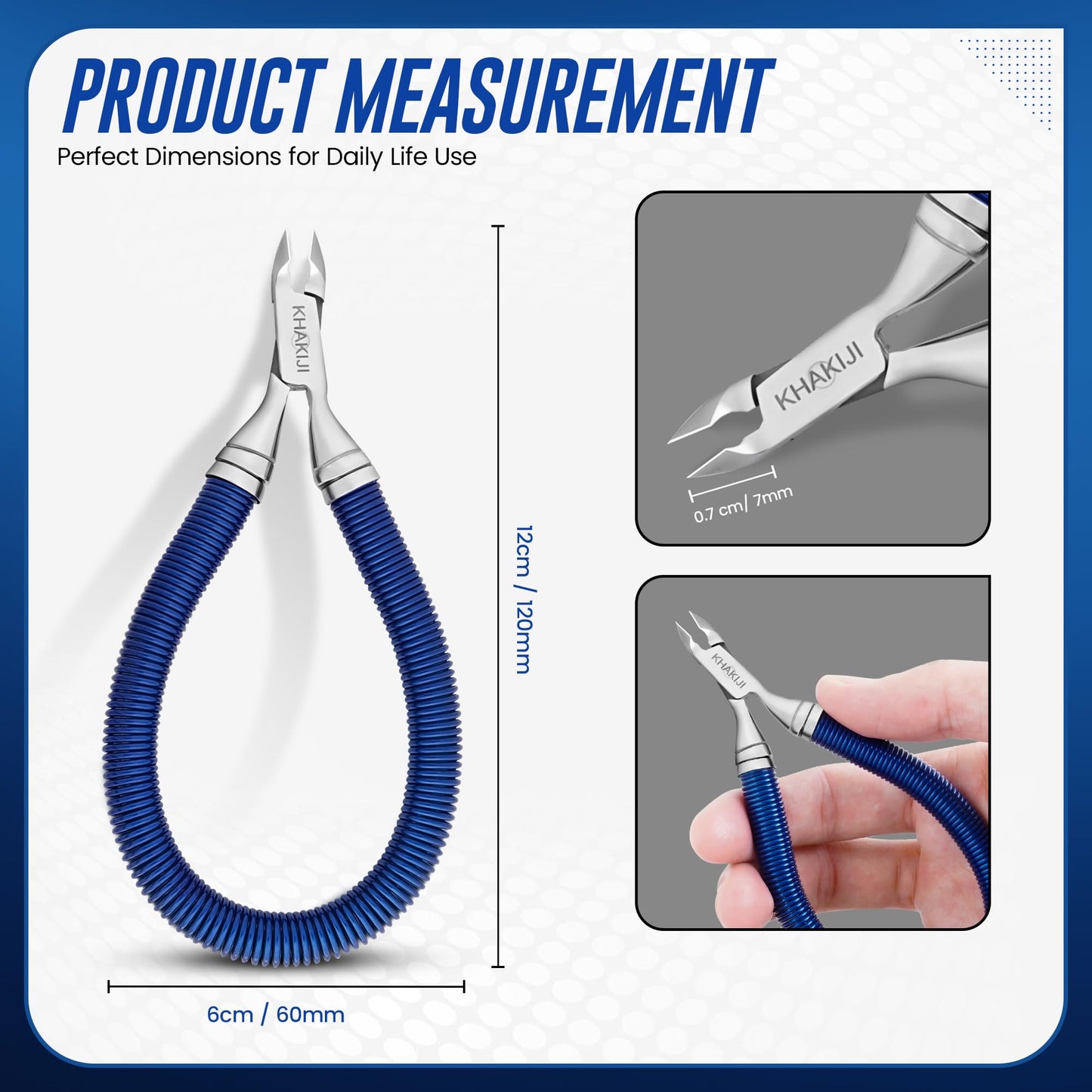 Cuticle Trimmer – Professional Stainless Steel Cuticle Nippers and Cuticle Remover with Cuticle Pusher for Manicure and Pedicure.