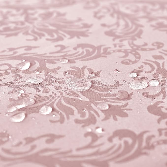 SASTYBALE Valentines Tablecloth Rectangle- 60 x 102 Inch Pink Tablecloths Damask Design Spillproof Wrinkle Resistant Table Cloth Polyester Oblong Table Cover for Wedding Party Anniversary