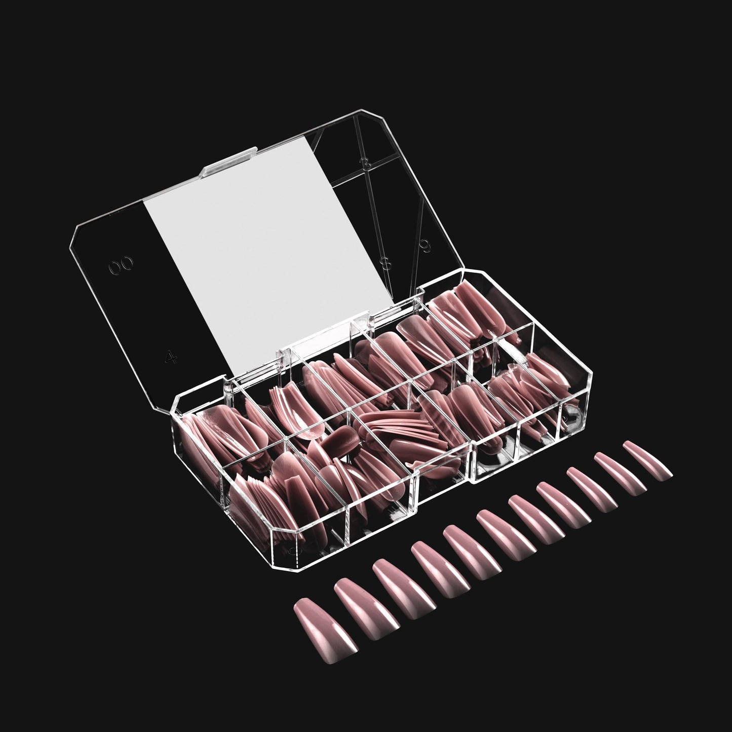 Apres Neutrals Gel-X Mia Box Of Press On Nails, 11 Sizes 00-9, Soft Gel Nail Tip Box (150pcs) (Sculpted Coffin Long, 150pcs)