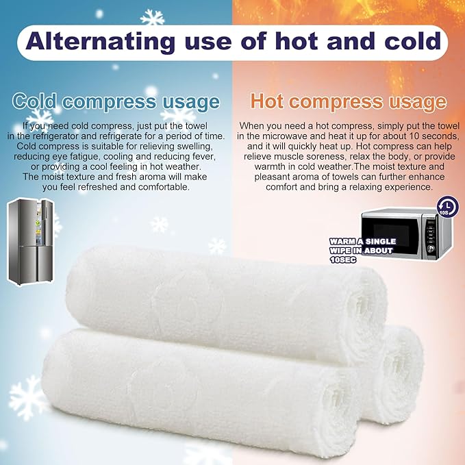 Moist Cotton Towel Bulk Moist Towelettes Individually Wrapped,White Towel Services,Refreshment Pre Moistened Towels for Dentist Travel Sport Party Hotel （Lavender,50)