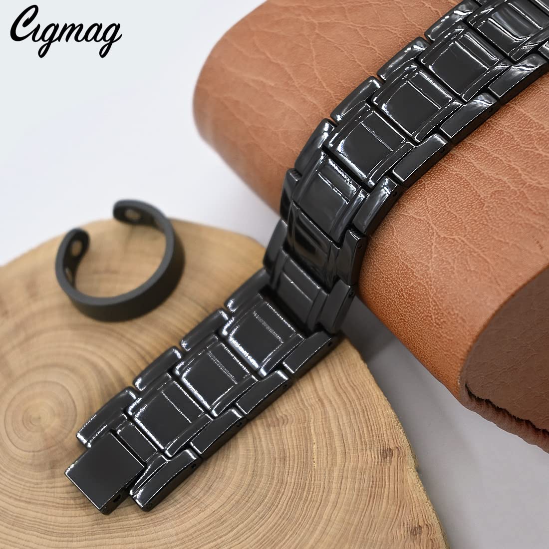 Cigmag 3X Copper Bracelet for Men Triple Ultra Strength Magnets Pure Copper Magnetic Bracelet & Ring Set with Adjustable Sizing Tool