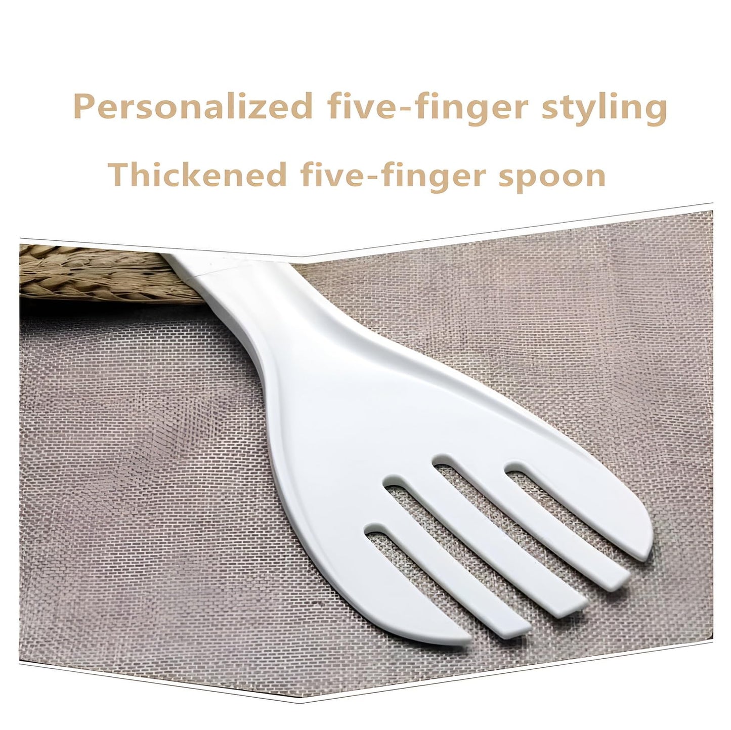 Jumbo Large Plastic Rice Paddle Spatula Scoop Fork-Like, 10.63" (27 cm) Long, 1 pcs per case