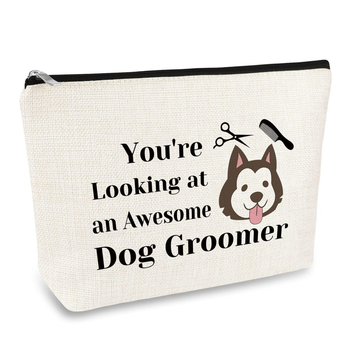Dog Horse Lover Gifts Makeup Bag Dog and Horse Gifts for Girls Women Cosmetic Bag Cowgirl Equestrian Gifts Dog Mom Gift Birthday Christmas Gift for Dog Horse Lover Friend Sister Travel Makeup Pouch