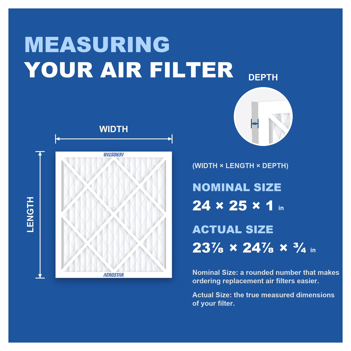 Air Filter 24x25x1 MERV 11 AC Filter (4 Count)