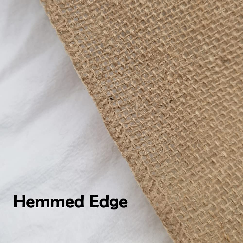 INSPIRELLE 10" Natural Burlap Fabric Roll 10 Yards Jute Ribbon for Gift Wrapping Craft Projects Wedding Decoration Home Decoration 25CM