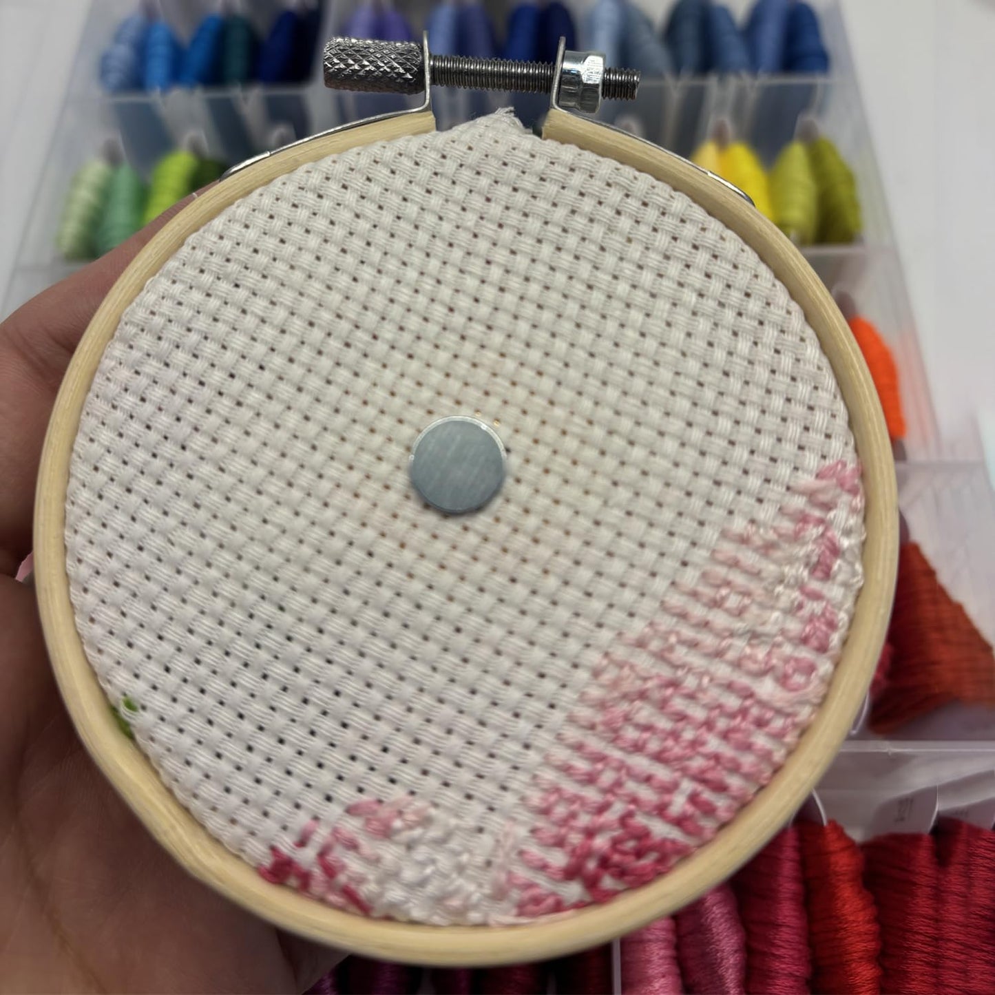 Needle Minder for Keeping Sewing & Embroidery Needles – Magnetic Needlepoint Holder, Cross Stitch Supplies – Secure & Decorative Needle Minders for Stitching & Crafting (Mothman)