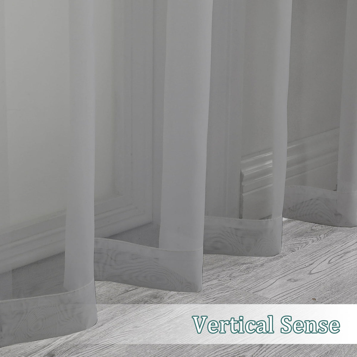 Charcoal Grey Sheer Valances for Windows (2 Count)