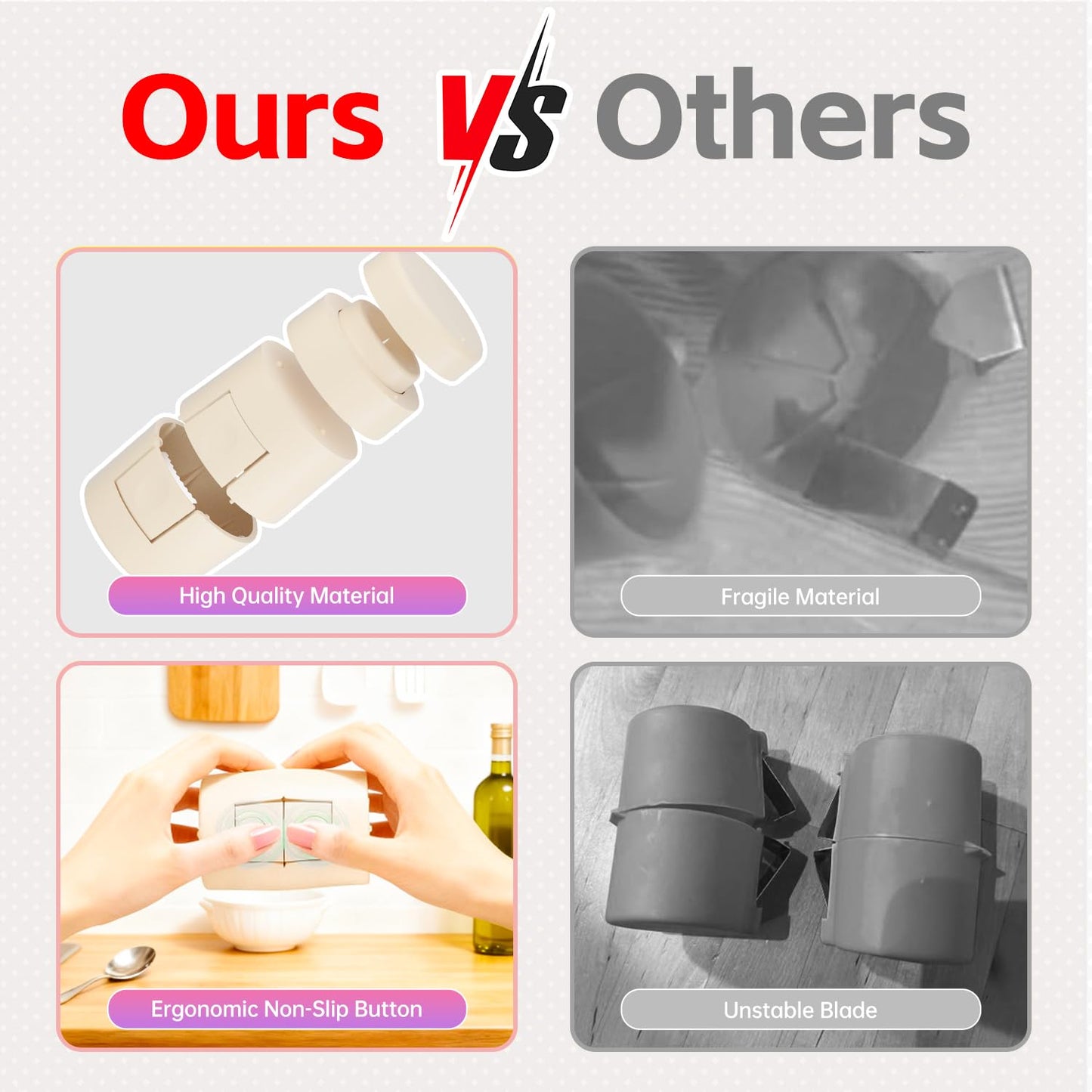 2 in 1 Egg Shell Opener, Hard Boiled Egg Peeler, Cute Egg Cracker with Piercer for Raw Eggs, Egg Separator for Home Kitchen Gadgets Tool (Beige）