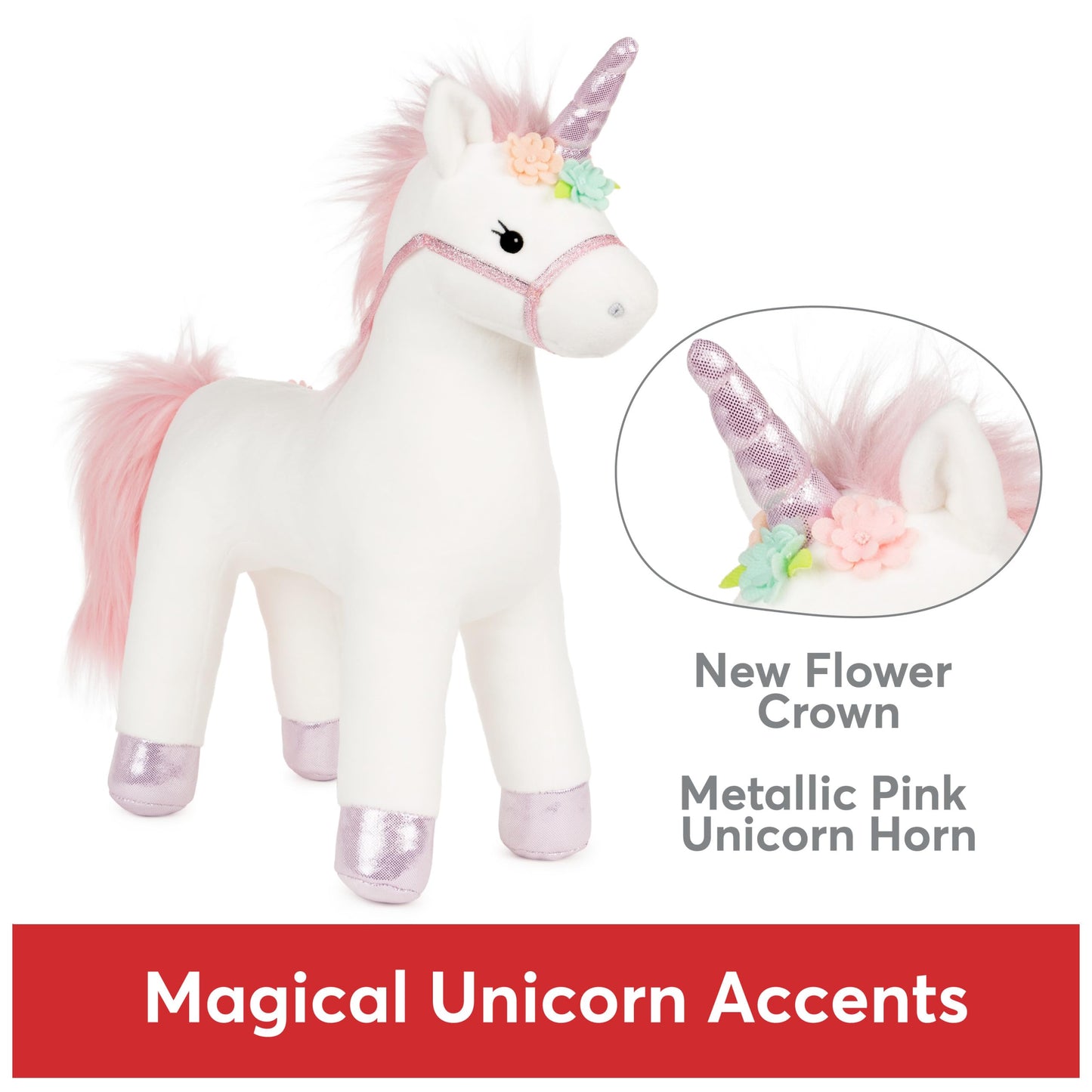 GUND Lily Rose Unicorn Stuffed Animal Plush Toy for Ages 1 and Up, White, 15”