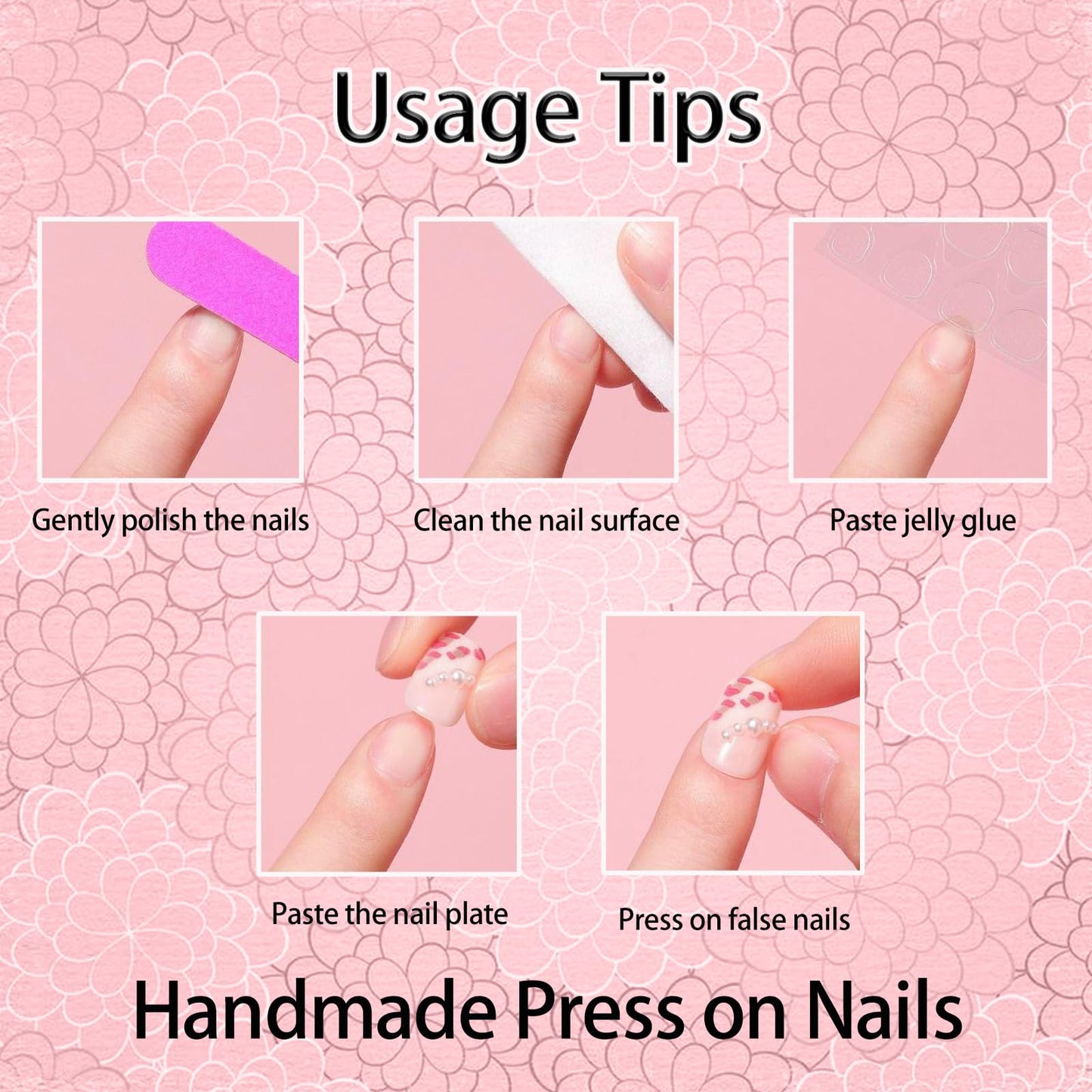 10Pcs Handmade Rhinestone Press on Nails Short Duck Fake Nails with Rhinestone Design Full Cover False Nails Short Hand Made Press on Nails Reusable Stick on Nail Artificial Glue on Nail for Women (S)