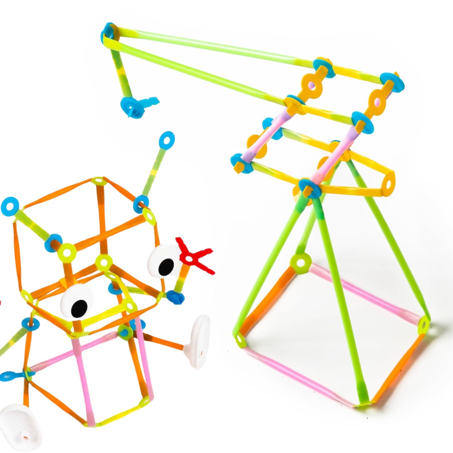 Strawbees Imagination Kit - Educational Connecting Toys for Makers & Families, Building Toy Toolbox with Straws and Connectors for Creative STEM Exploration in Schools & Home Learning