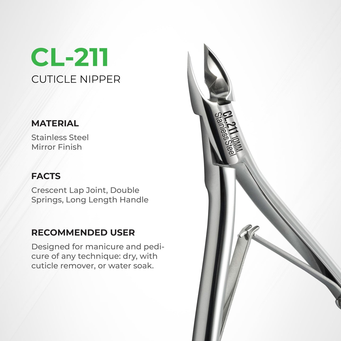 NGHIA Professional Cuticle Nipper CL-211 | Stainless Steel (7MM) | Salon Quality & Surgical Grade | Precision Cuticle Trimmer