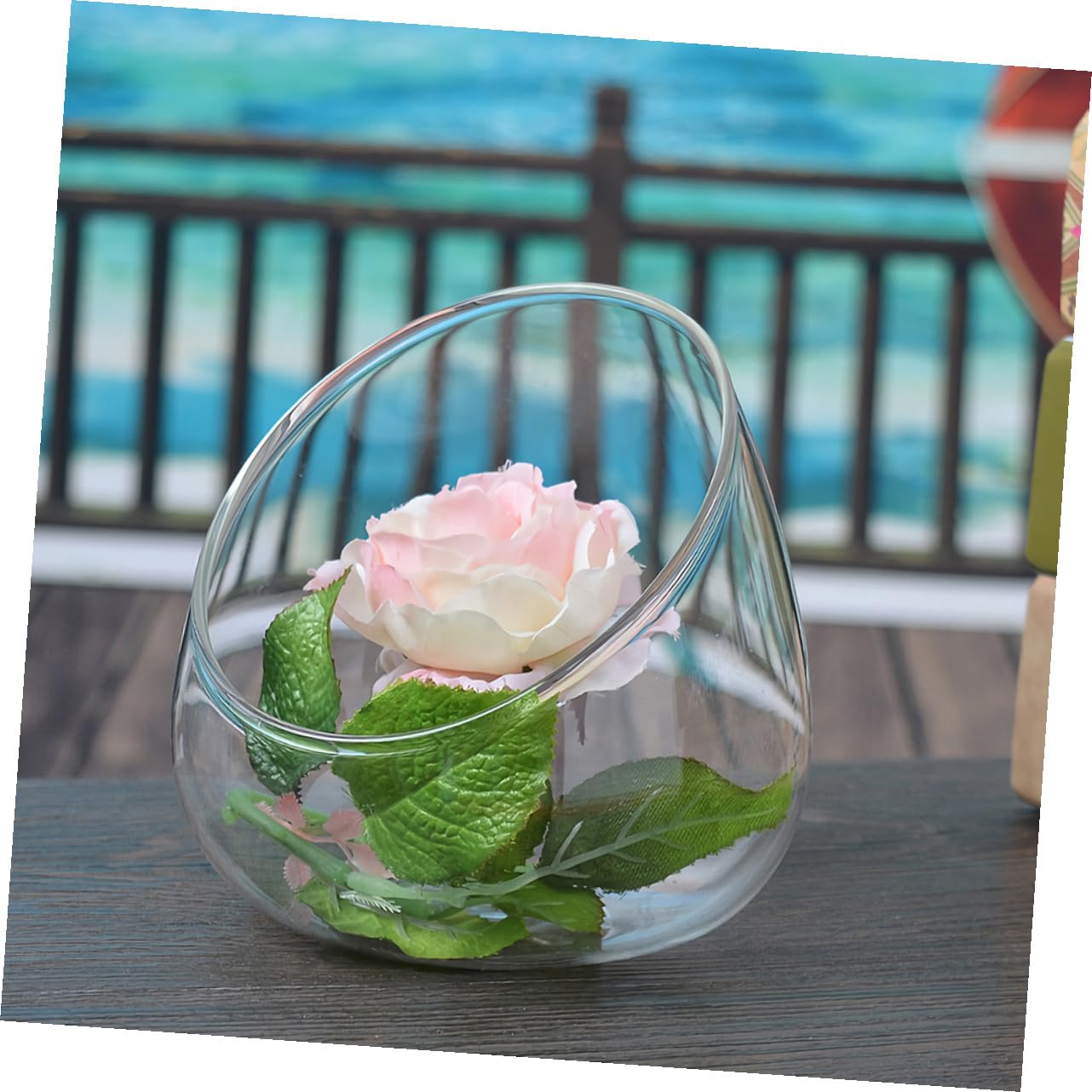 QUMIIRITY Glass Cut Succulent Terrarium Bottle 3pcs Micro Landscape Vases for Home Decor and Plant Display