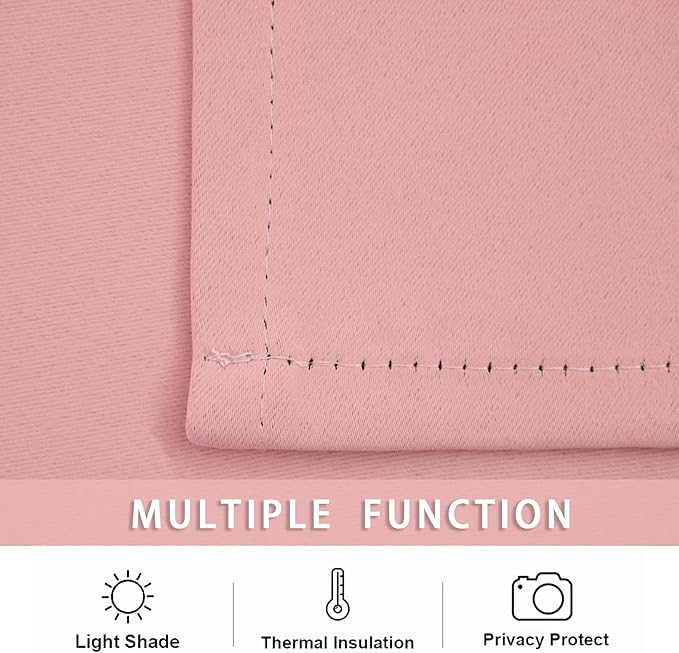 Pickluc Blackout Kitchen Curtain 20 Inches Long, Rod Pocket Cafe Tier Curtains for Small Window Treatment in Living Room, Basement, RVs, Cabinets, 2 Panels, W24 X L20 Inch, Ivory
