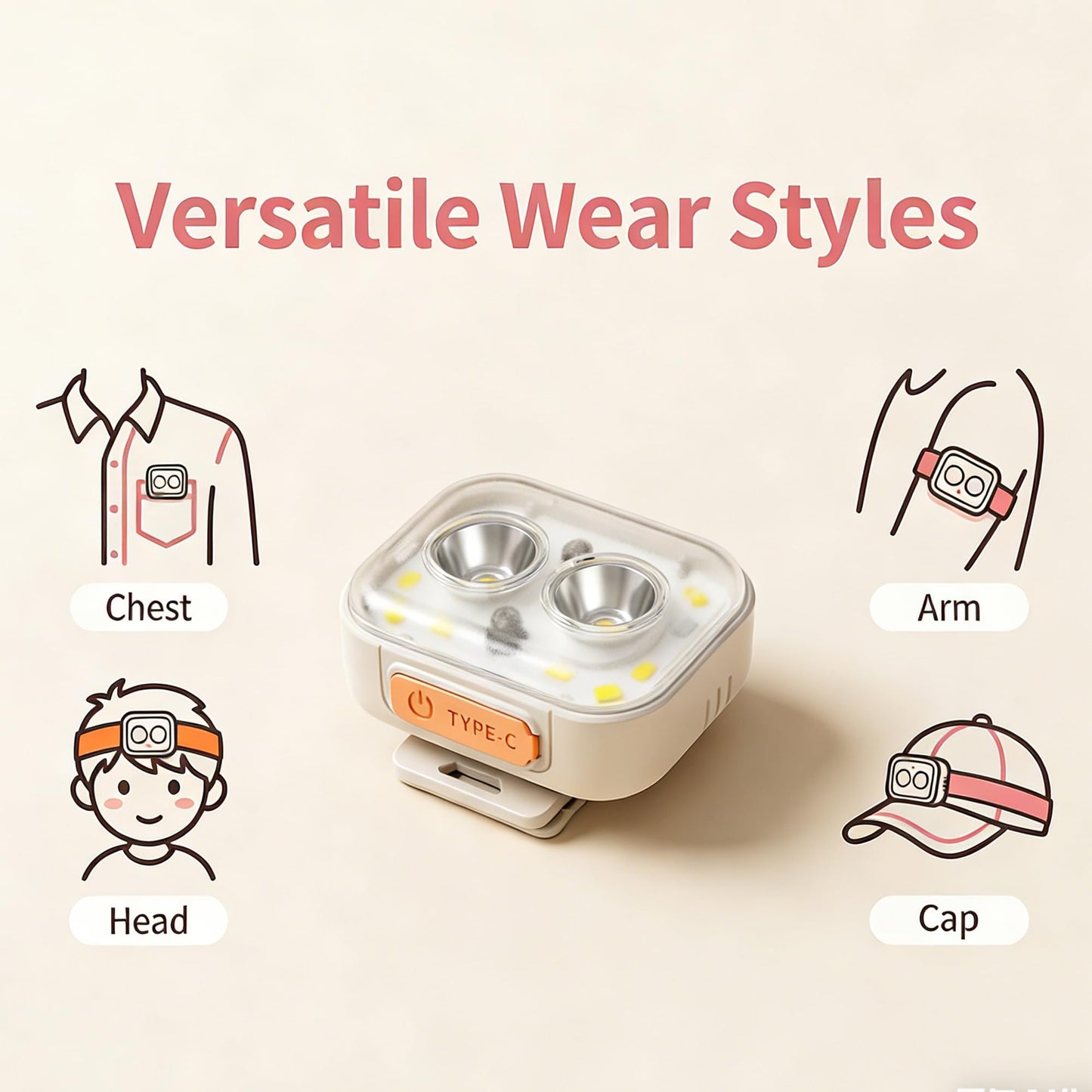 Kids Adventure Light Set: Kids Camping Lantern & Motion Sensor Headlamp, USB-C Rechargeable, Hands-Free Headlight for Hiking, Sleepovers & Outdoor Explorations – Perfect Gift for Young Explorers