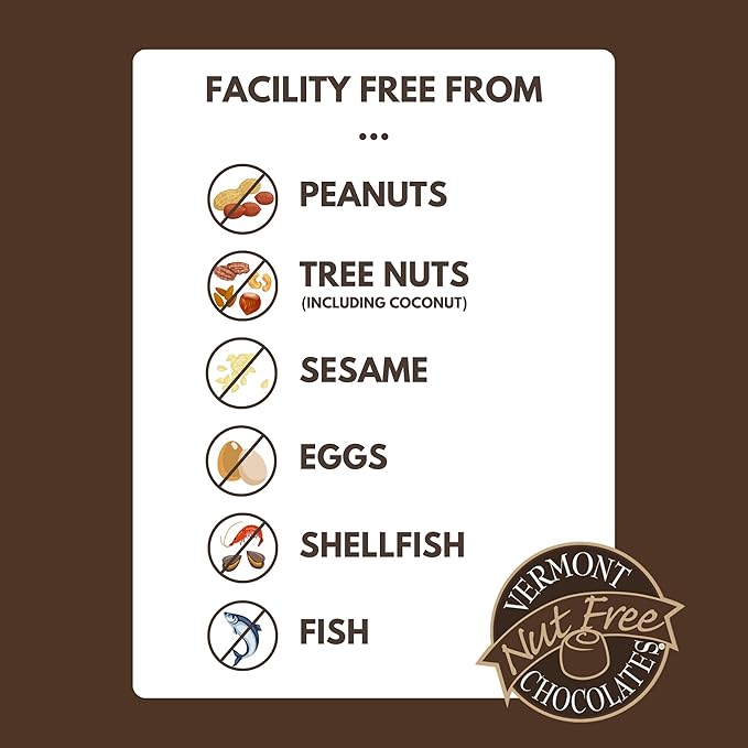 Vermont Nut Free Chocolates Boxed Chocolates (Truffle Assortment) 12-Piece, Nut-Free, Egg-Free, Kosher
