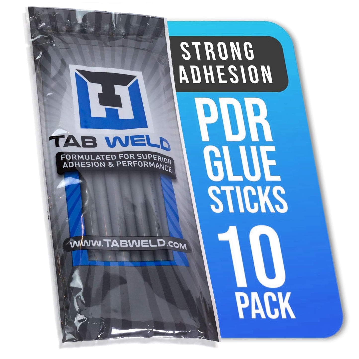 Tabweld Black Plague PDR Glue Sticks - Paintless Dent Repair - Grey, 10 Pack