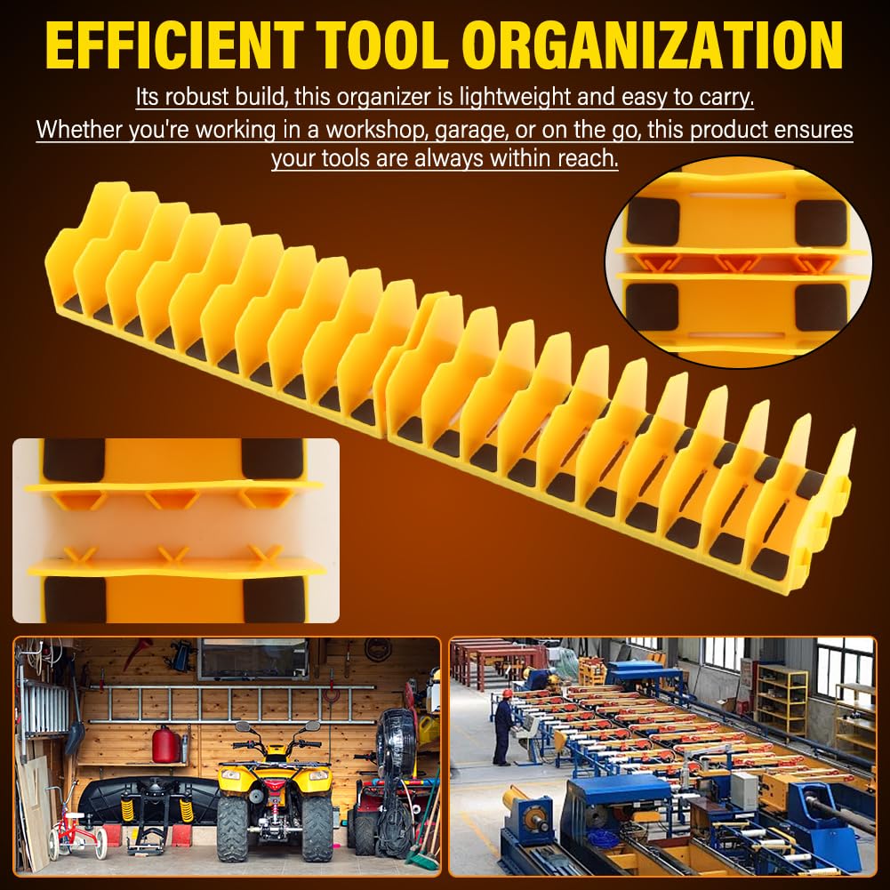 Plier Pro No-Slip Plier Organizer,2 Pcs Pliers Rack with Rubber Base,Holds 10-Tools of Any Size,Durable & Long-Lasting Tool Storage Box Rack for Pliers,Cutters,Other Small Tools