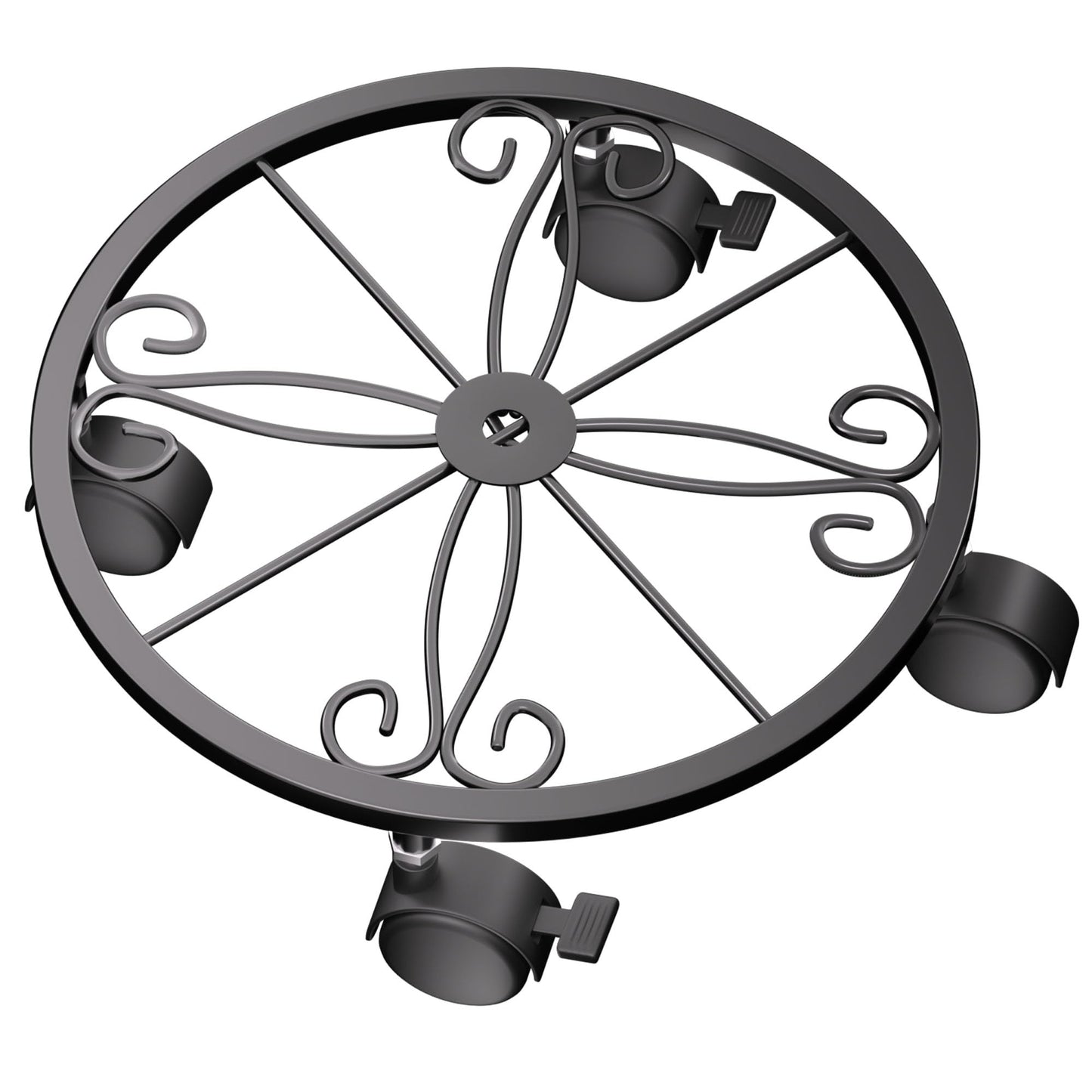 Chinpakden Plant Caddy with Wheels - 10.24" Plant Stand with Wheels, 360° Lockable Plant Rollers Plant Dolly, Plant Tray with Casters for Indoor and Outdoor.