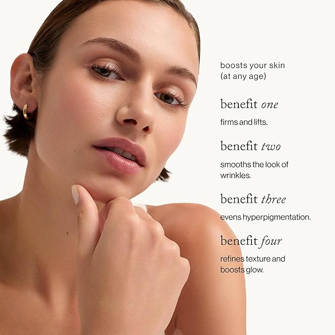 goop Beauty Peptide Serum | Reduces Fine Lines & Wrinkles | Peptides, Ceramides, & Niacinamide | Anti Aging Serum to Improve Firmness & Elasticity | Paraben Free | 1 fl oz