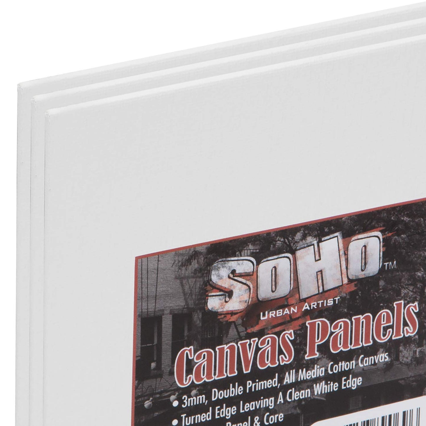 SoHo Artist Cotton Canvas All Media Panels - 14x18-3 Pack of Double Primed Cotton Acid-Free Panels Bonded Canvases for Paintings, Artwork and More