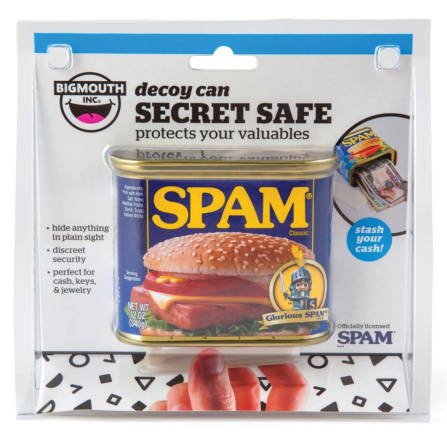 BigMouth Spam Diversion Can Safe, Hidden Stash Container for Valuables, Realistic Weighted Secret Compartment