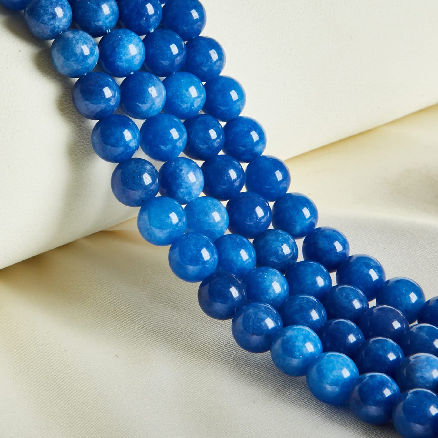 35pcs 10mm Natural Kyanite Beads Gemstone Beads Round Loose Beads for Jewelry Making