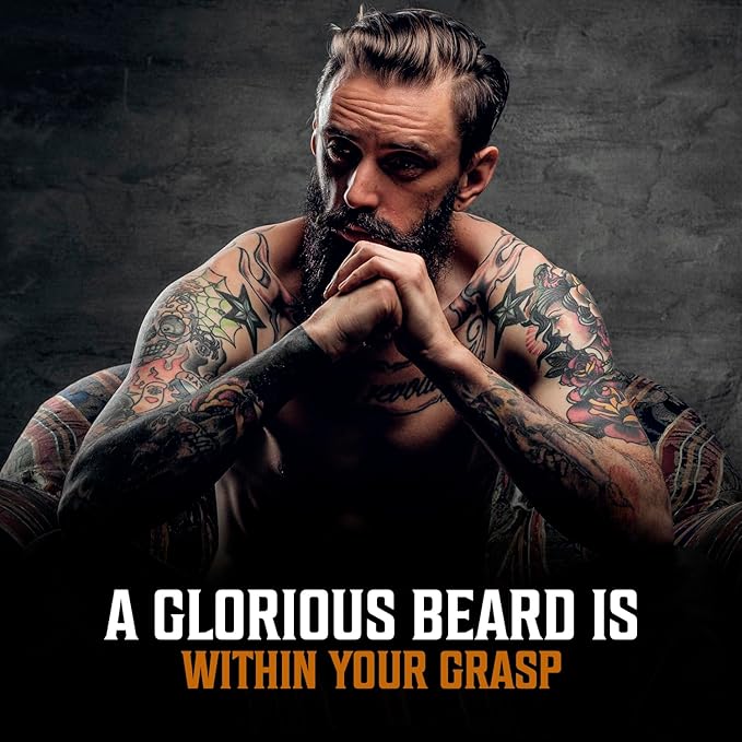 Viking Revolution - Ultimate Beard Kit Coffee and Whiskey - Beard Grooming Kit for Men with Beard Brush, Beard Comb, Beard Balm, Beard Oil, Beard and Moustache Scissors - Husband Gifts for Men