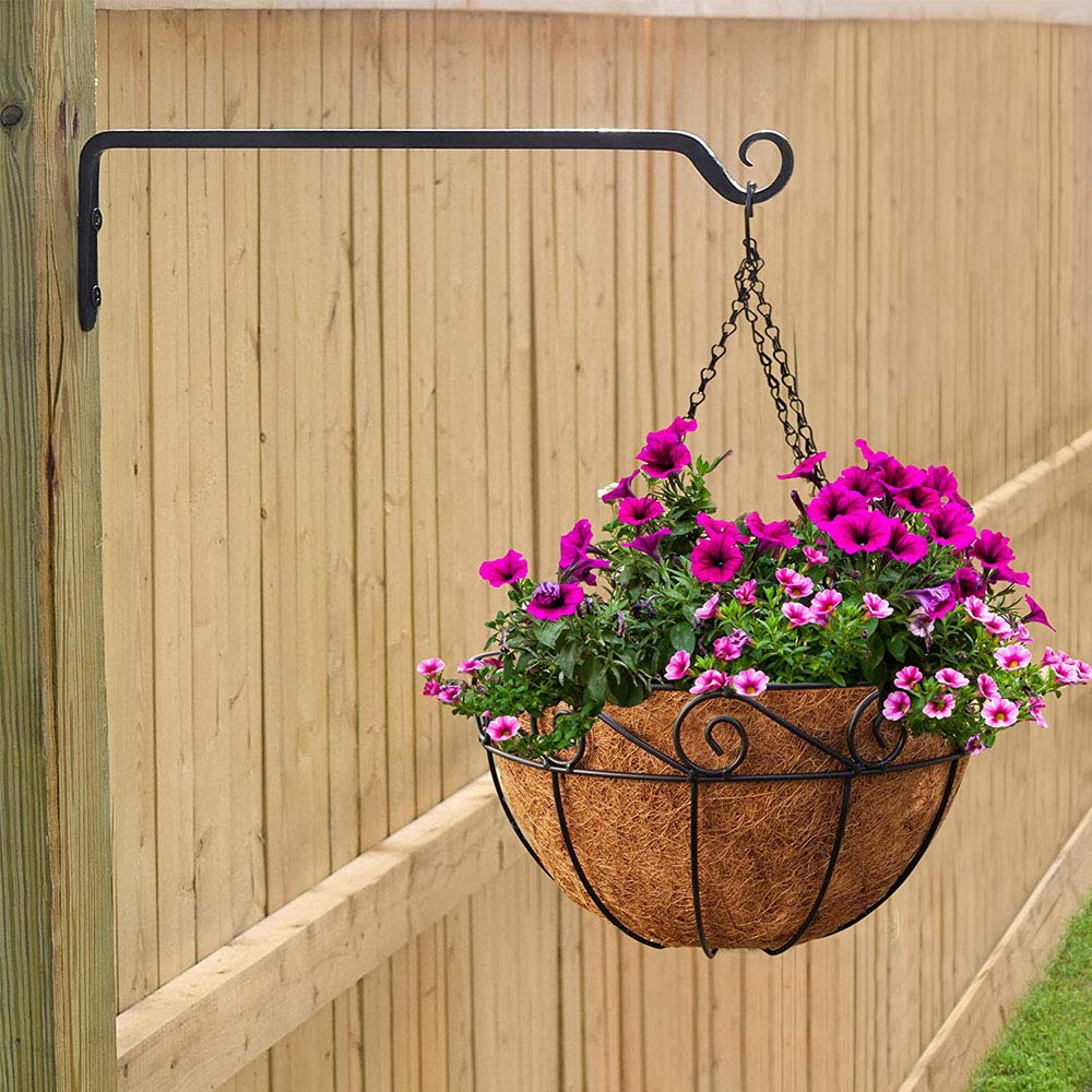 Asekonc 4Pack - 20 Inch Black Hanging Basket Chains Flower Plant Pot Replacement Chain Hanger for Bird Feeders, Planters, Lanterns and Ornaments