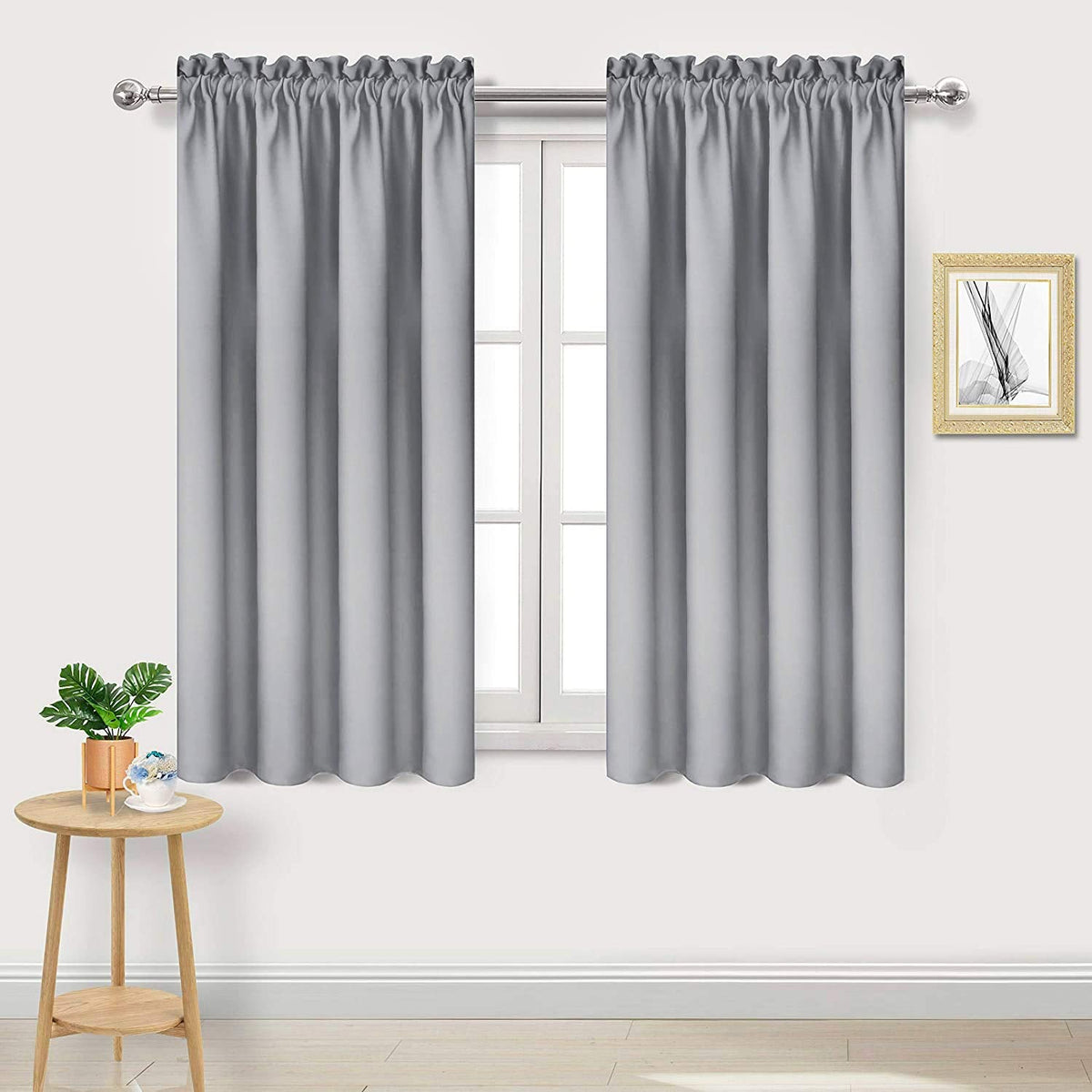 Blackout Curtains for Bedroom Living Room 38 x 45 Inch Long 2 Panels (2 Count)