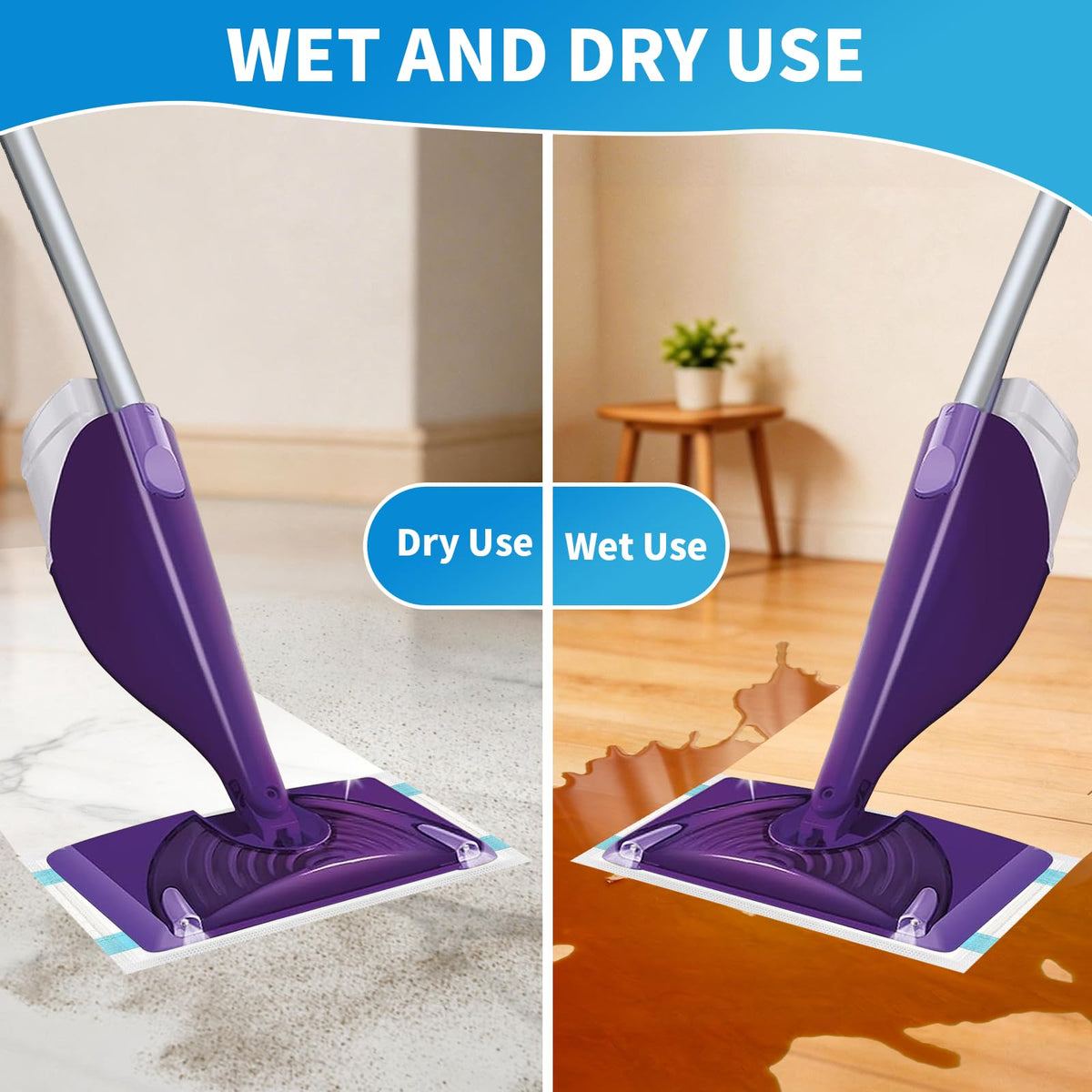 100 Count Wet Jet Pads Refills for Swiffer WetJet Mop