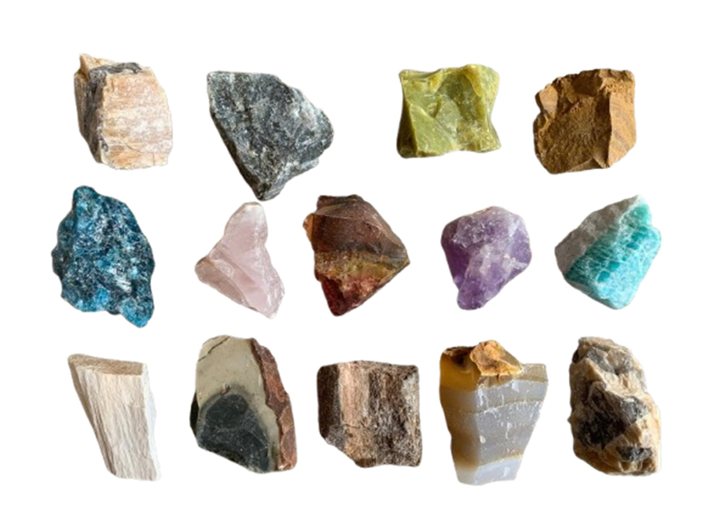 1 Pound Raw Assorted - Natural Assorted Stone, Natural Rough Assorted, Assorted Rough, Assorted Rocks (Assorted)