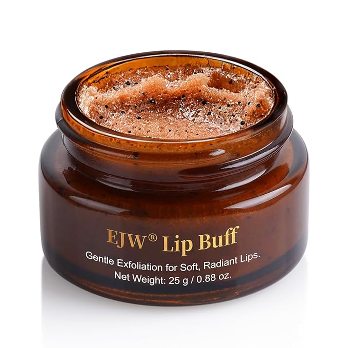 Triple-Action Lip Scrub - Brown Sugar, Coffee & Pearlite Exfoliator - Infused with Coconut & Botanical Oils for Nourishing Care of Dry, Cracked Lips - Vegan, Cruelty-Free