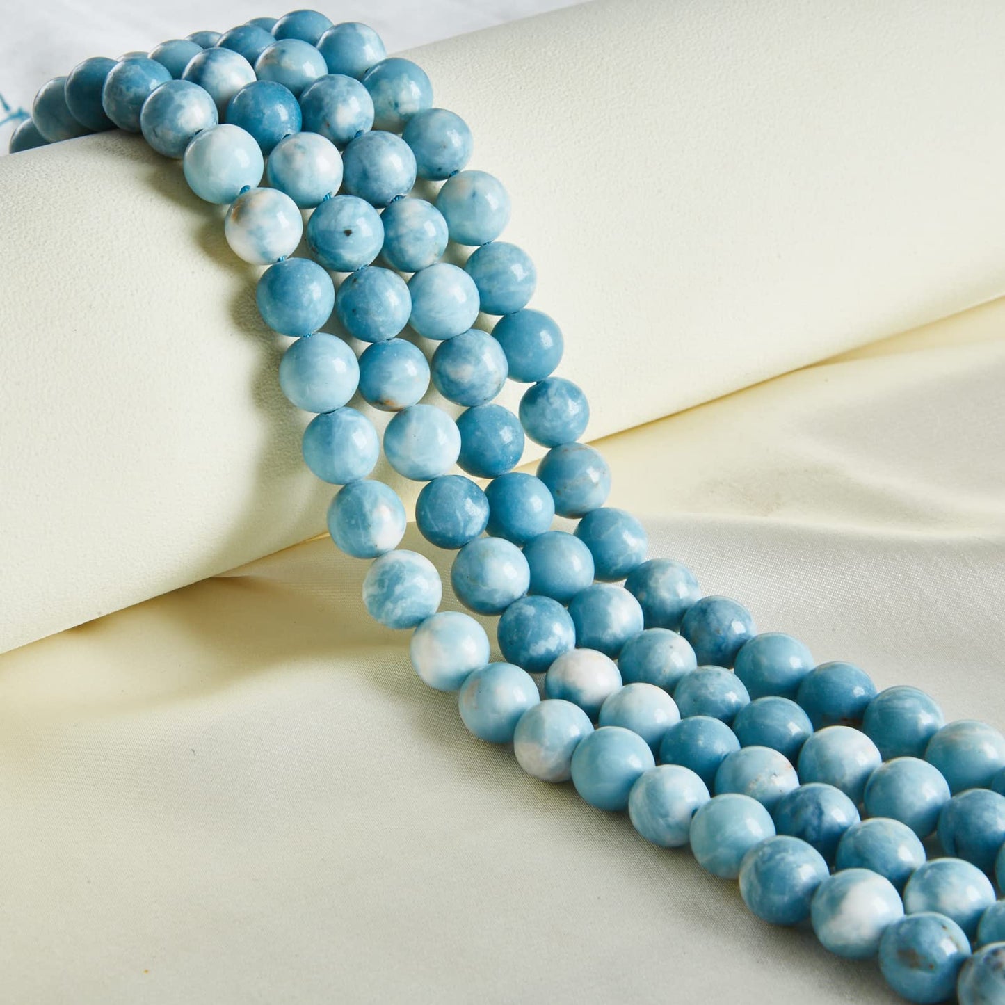 100pcs 6mm Larimar Beads Natural Gemstone Beads Round Loose Beads for Jewelry Making