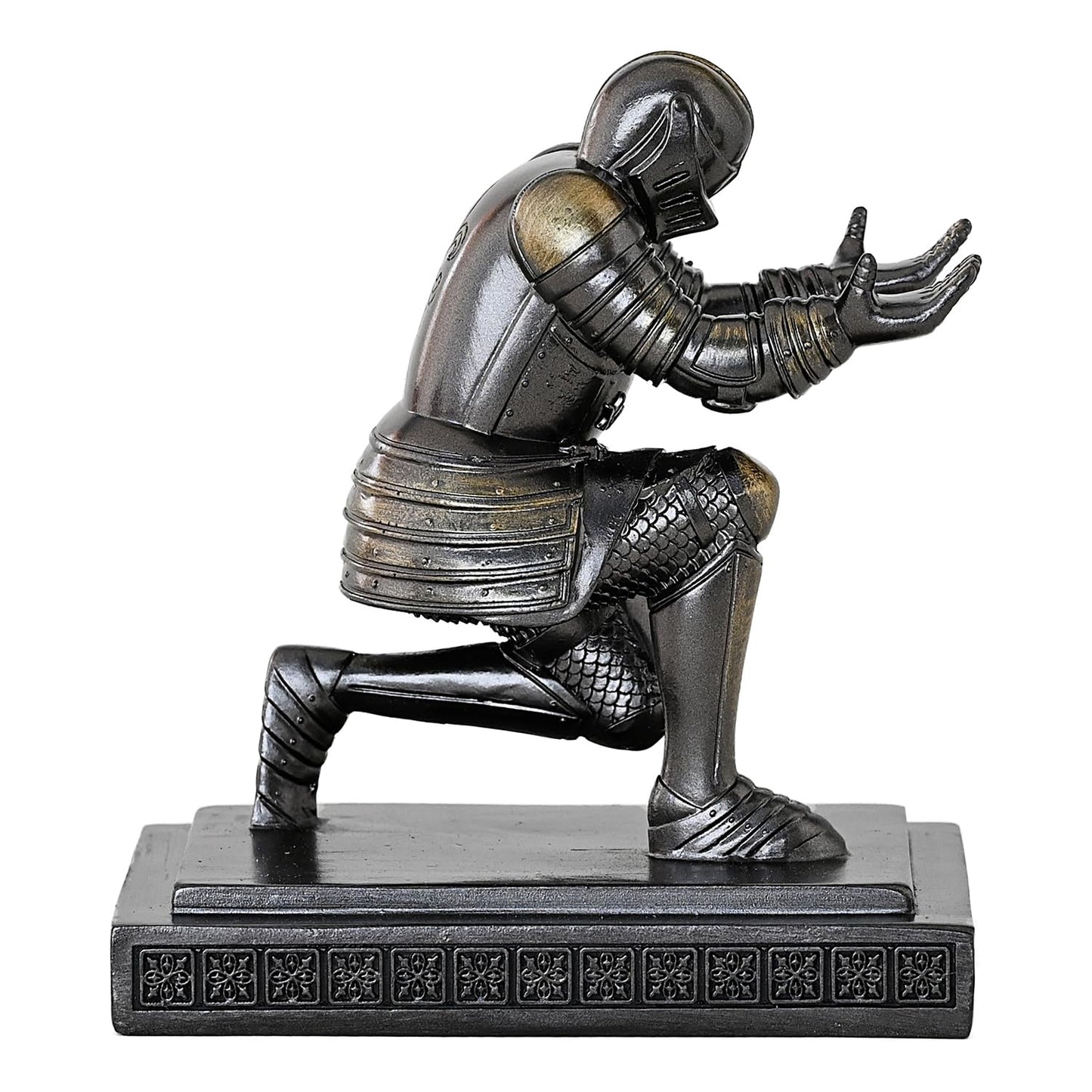 Amoysanli Executive Knight Pen Holder Decorative Resin Pen Holders For Desk Organizer Cool Ornament Gift For Office and Home (Iron)
