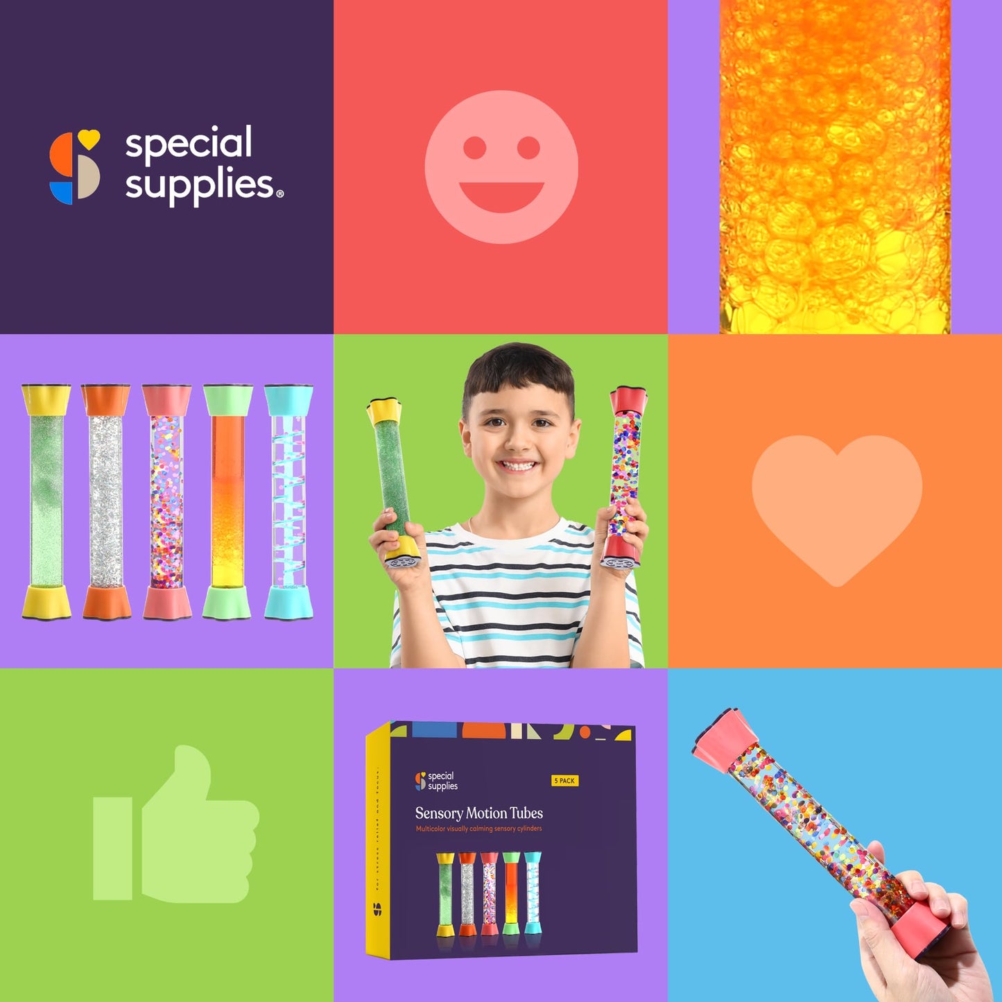 Special Supplies Liquid Motion Bubbler Toy Cool Tubes Colorful Hourglass Timer with Droplet Movement, Bedroom, Sensory Play for Home or School (Style 4)
